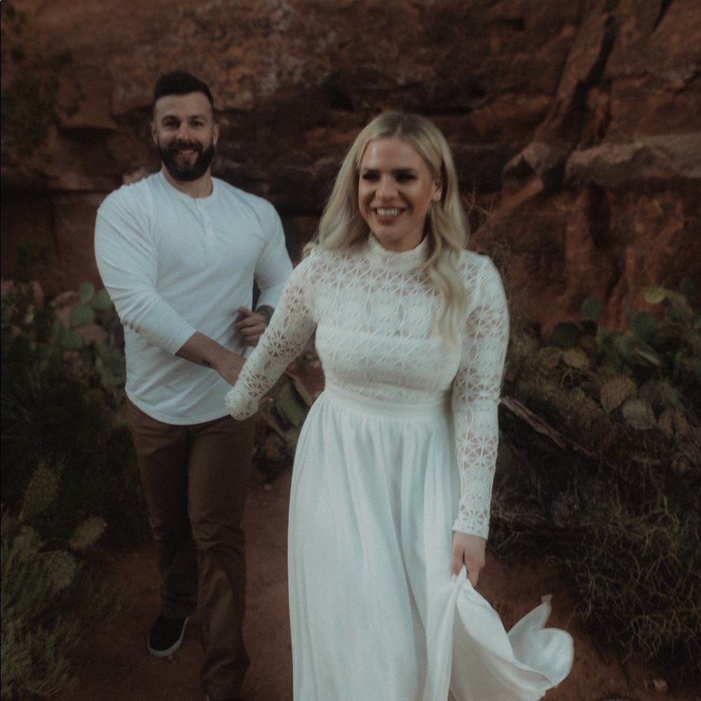 Lulus white, lace dress
